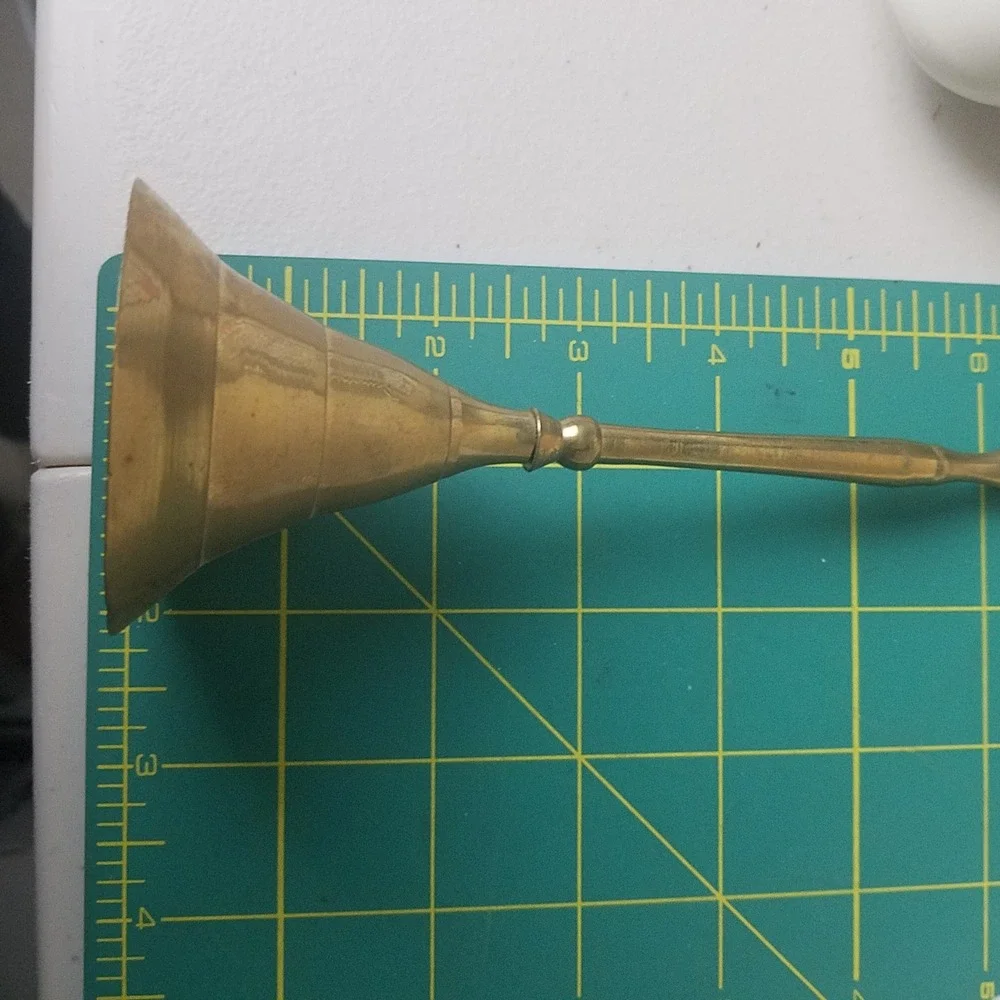Brass‎ Hand Bell Decorative Tabletop Bell India Vntg Slender